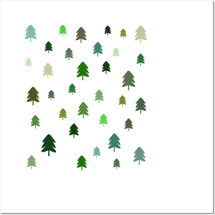 Christmas Pine Fir Tree Greens Posters and Art